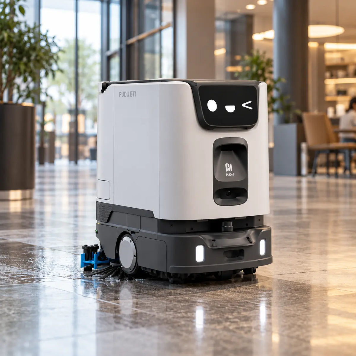 PUDU ET1 – Självgående städrobot med smart töm- & fyllstation